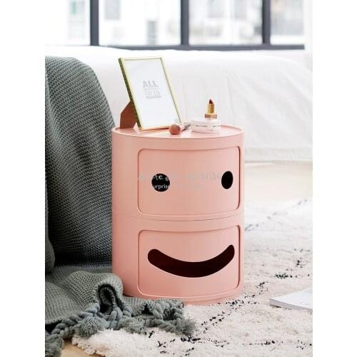 Modern Fashion ABS Cute Storage Locker Bedside Table Bedroom Creative Simple Mini Small Storage Rack Multifunction Nightstand
