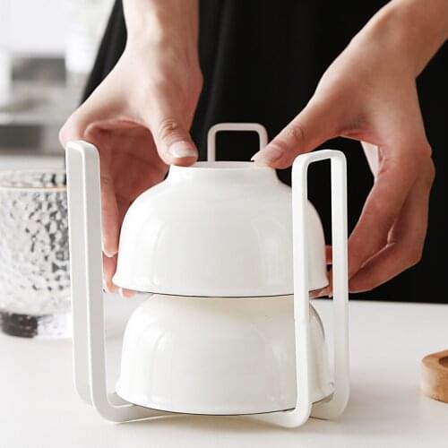 Modern Minimalist Dish Rack Kitchen Dish Storage Rack Shelf Household Dish Drain Rack Solid Color Kitchen Storage Tools 2021