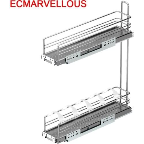 En La Ducha Drawer for Organizador Armario Pantry Cupboard Stainless Steel Rack Organizer Cocina Kitchen Cabinet Storage Basket