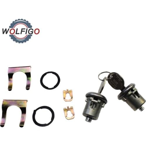 WOLFIGO PAIR Door Lock Cylinders With 2 Keys Retainers Gaskets For LISTED Chevrolet GMC Buick Cadillac Pontiac 5070006