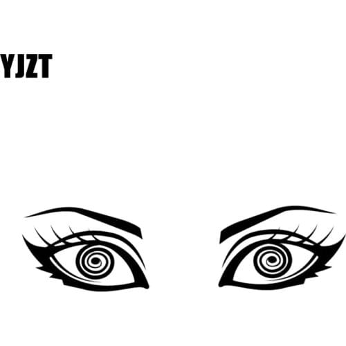 YJZT 13.9*3.7CM Mysterious Pretty Beauty Eye Graphics Silhouette Car Sticker Accessories Decor Vinyl C12-0604