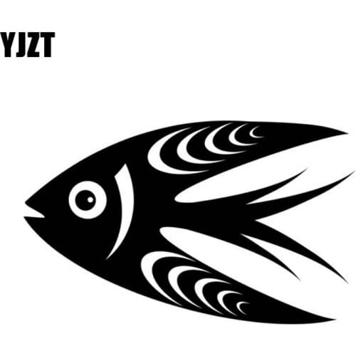 YJZT 13cm*8cm Tropical FISH Fashion Vinyl Car Sticker High-quality Decals Black Silver Accessories C11-0163