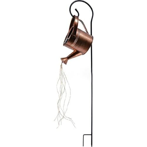 Iron Star Shower Garden Lights Solar Energy Watering Can Led Lights Outdoor Art Light Decoration Gardening Lawn Lamp With Stand