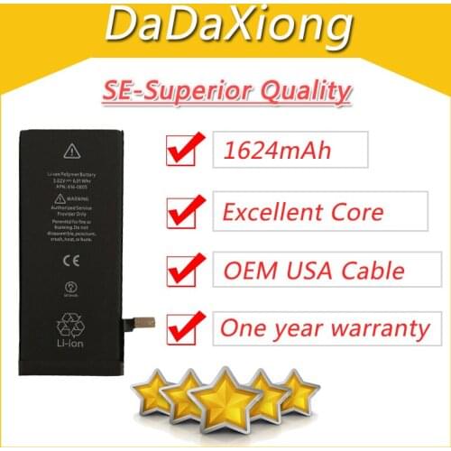 10pcs/Lot Real 1624mAh Core USA Protection board 3.7V Zero cyclic Battery for iPhone SE replacement repair parts SE-AA