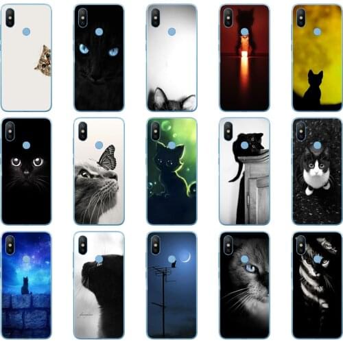 30DD Black Cat Staring Eyes Soft Silicone Cover Case for Xiaomi Redmi 6 6a mi 8 a2 lite note 5 6 pro 7 case
