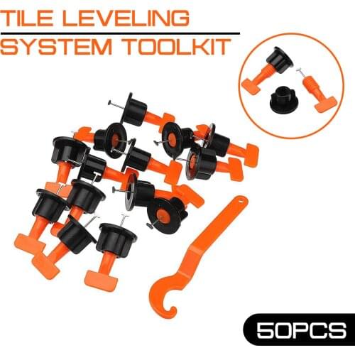 50PCS Tile Leveling System Toolkit Level Wedges Alignment Spacers for Spacers Locator Plier Flooring Wall Tile Carrelage