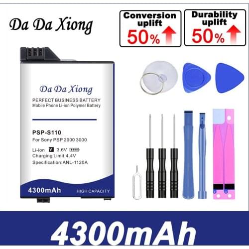 4300mAh High capacity battery Lithium Ion Rechargeable Battery Pack Replacement for Sony PSP 2000/3000 PSP-S110 Console