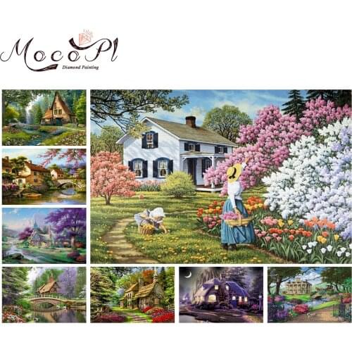 Scenery,Diamond painting,Full,Diamond Embroidery,Flower Garden,Round/Square,Needlework,DIY,Mosaic Painting,Gift,Home Decor,Art