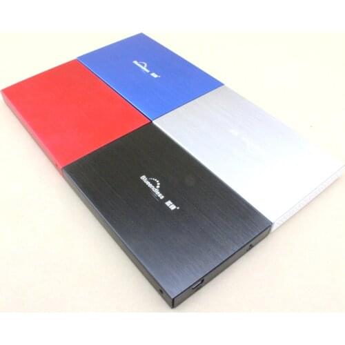 2pcs/lot Aluminum HDD Caddy SATA usb 2.0 hard disk enclosures 2.5" inch laptop mobile hard drive box carry case for 1TB hdd ssd