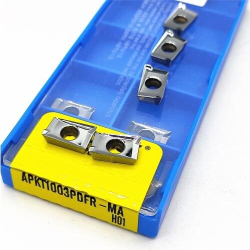 APKT1003PDFR 10 Pcs APKT1003 PDFR MA H01 Aluminium Carbide Milling Inserts For Face Mill Milling CutteR