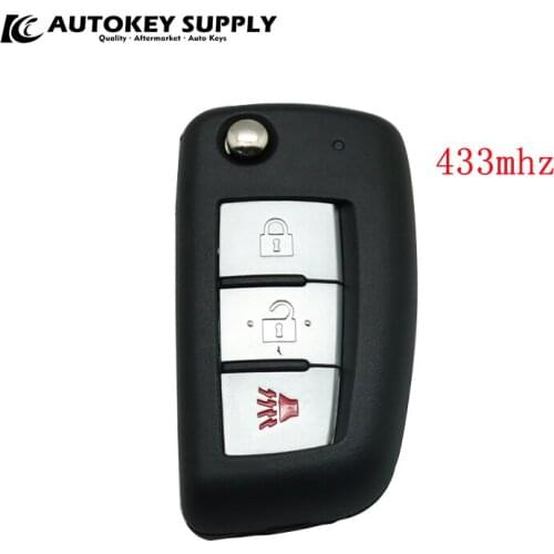 Car styling for Nissan 3 buttons remote flip key air waves 433mhz have electronic products AKNIC333
