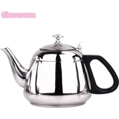 Glowworm 2020Stainless Steel Teapot Induction Cooker Special Kung Fu Tea Tea Household Flat Pot 1000ML