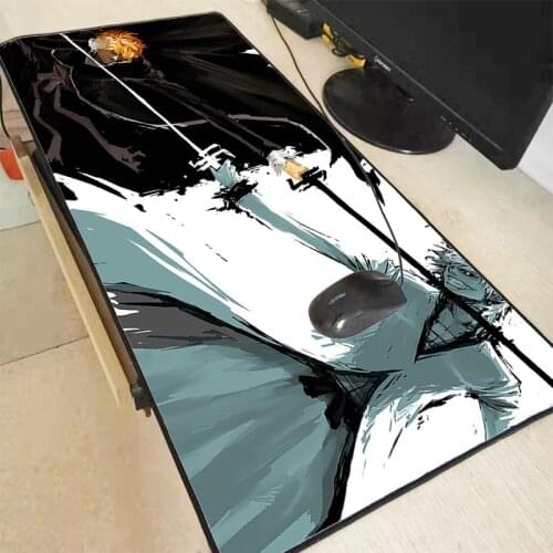 Mairuige 90X40CM Black White Bleach MousePads Computer Laptop Anime Mouse Mat Customized laptop Gaming Large Lock Edge mouse pad