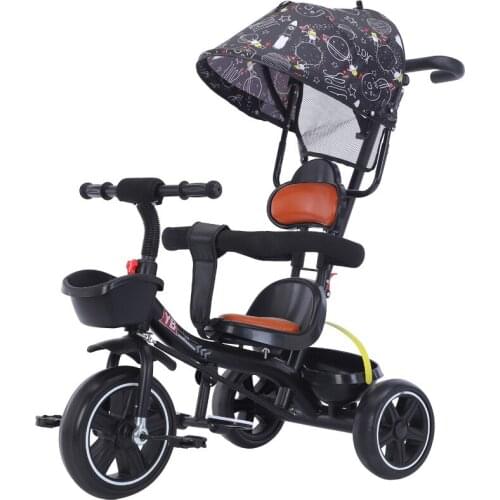 Childrens tricycle baby bicycle baby stroller child four-in-one three-wheeled stroller kids trike