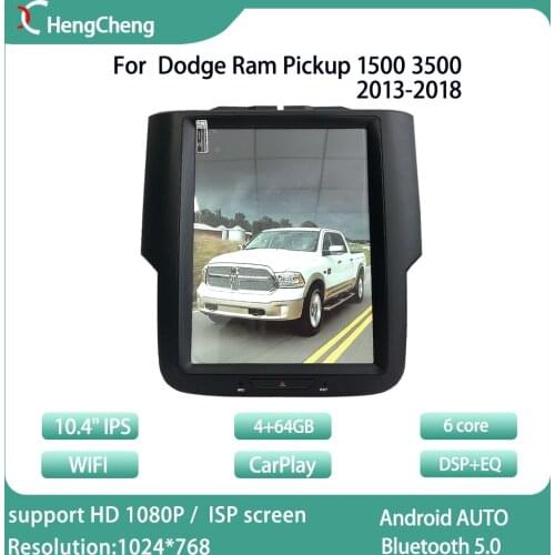 For 2013-2018 Dodge Ram Pickup 1500 3500 Smart Multimedia Video Player Ram 1500 3500 Radio GPS Tesla Style 4G Navigation