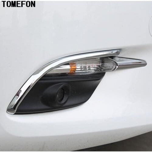 For Mazda 3 M3 Axela 2017 2018 ABS Chrome Auto Front Fog Light Lamp Eyelid Cover Trim Head Foglight Eyebrow Strip