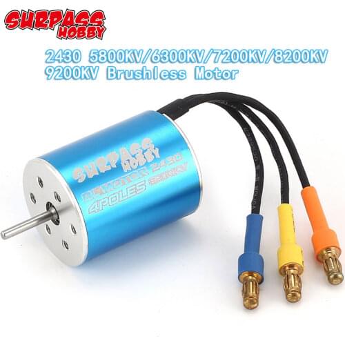 Surpass Hobby 2430 5800KV 6300KV 7200KV 8200KV 9200KV Brushless Motor for Tamiya Wltoys kyosho 1/18 1/20 1/22 RC Car Truck Boat
