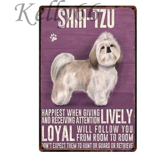 [ Kelly66 ] SHIH TZU Decor Tin Sign Pet Store kennel Dog House 20*30 CM Size y-1159