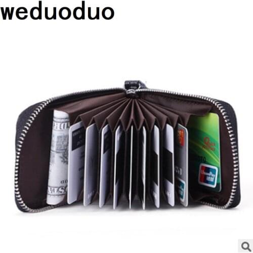 Mens Women Genuine Leather Credit card Holder /Case High Quality Business Card Holder Wallets Fashion Pillow Card Holder Purse