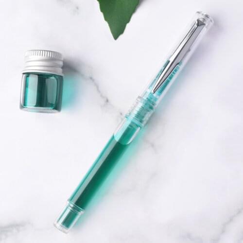 Plastic Transparent Pen EF F Demonstration Fountain Pens for Student Handwriting Practicing Stationery School Office Supplies