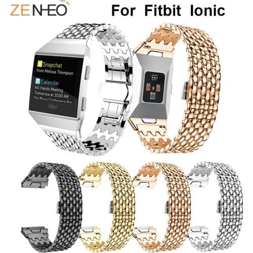 Stainless steel watchband For Fitbit Ionic wristband Replacement metal watches strap For Fitbit Ionic Wrist Straps watch Bands