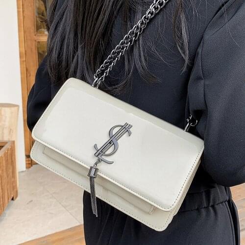 Luxury Handbags Women Bags Designer Ladies Crossbody Female Patent Leather Shoulder Bag Party Women Messenger Bags Tassel Sac