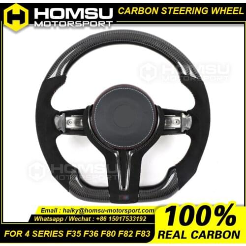 Custom alcantar carbon fiber steering wheel For bm w F35 F36 F80 F82 F83 racing wheel convertible