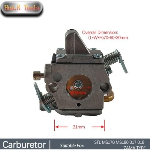 High Efficiency Carburetor Replacement For STL MS170 MS180 017 018 ZAMA TYPE Chainsaw Garden Tools