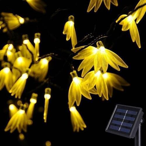 Solar Light Bulb/Outdoor/Garden String Light Waterproof 6M 30LEDs Lucky Four-leaf Clover Light Wedding Party Home Decoration