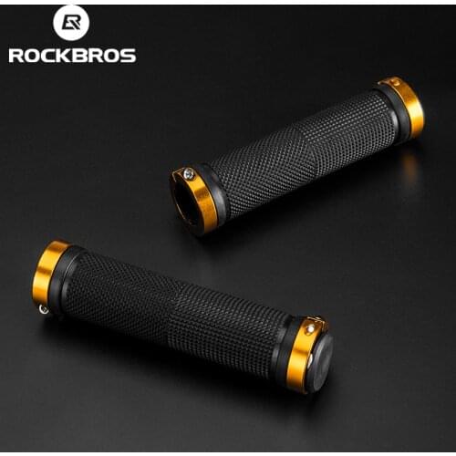 ROCKBROS Bicycle Grips Ergonomic Shock Absorption Comfortable Grips MTB Road Bike Unilateral Lock Rubber Grips Accessories