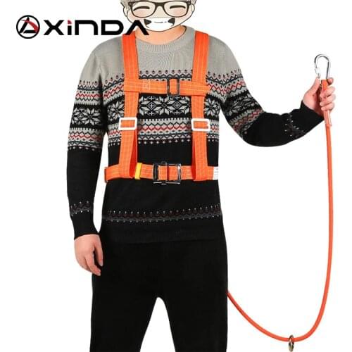 Xinda outdoor aerial protection belt anti falling safety hook High altitude operation Wear-resistant climbing polesafety belt