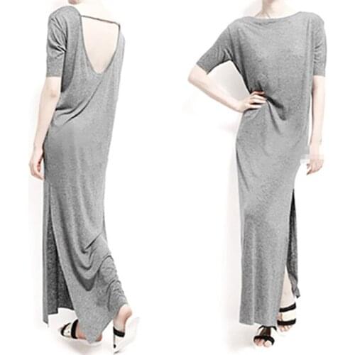 2020 Spring Summer women casual cotton dress,plus size 4XL 5XL 6XL maxi dress,sexy deep V-neck modal dresses Vestido Feminios