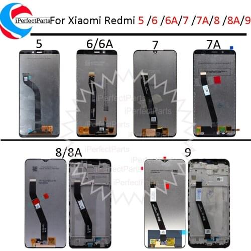 For Xiaomi Redmi 5 6 6A 7 7A lcd Display Touch Panel Screen Digitizer For Xiaomi Redmi 8 8A Redmi 9 Pantalla Display with frame