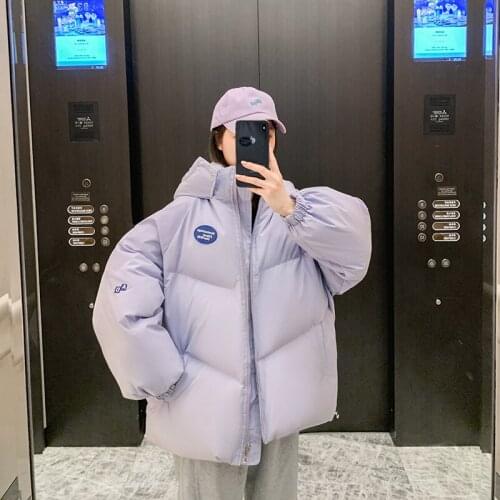 ISENMAL Winter Women Parkas Thick Warm Hooded Casual Down Cotton Jacket Outwear Solid Female Zipper Puffer Autumn Loose Coat