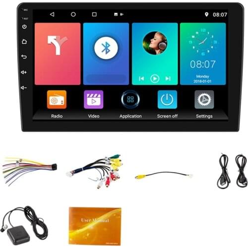 10.1 Inch Quad Core Android 9.1 Car Multimedia Player 1DIN Adjustable GPS Navigation WIFI MP5 Player FM BT MirrorLink