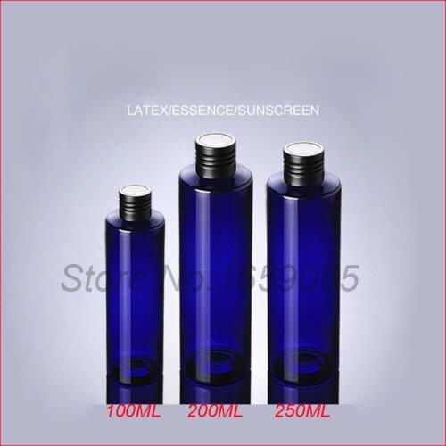 100/200/250G PET plastic bottle Lotion flat shoulder bottle empty makeup water cosmetic container Cosmetic Packaging 3 colors