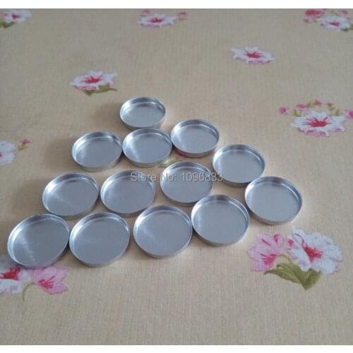 100pcs/lot Aluminum Pans Cosmetic Powdery Pressed Pan Eyeshadow Lip Balm Packing Pallet Round Pans 15MM 15.8MM 19MM 20MM 26MM
