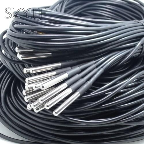 100pcs Direct waterproof DS18B20 digital temperature sensor (probe) a large number of original spot can be customized