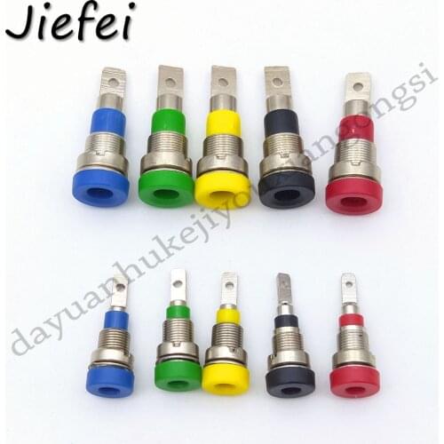 20-500Pcs New Brass 2mm / 4mm Banana Female Jack Chassis Panel Mount Socket Connector for Non-Shrouded Banana Plug