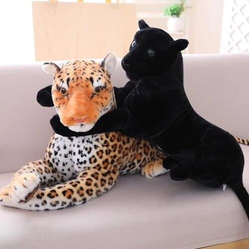 30cm Leopard Panther Plush Toys Soft Stuffed Lifelike Animal Pillow Sofa Doll for Kids Children Gifts High Quality