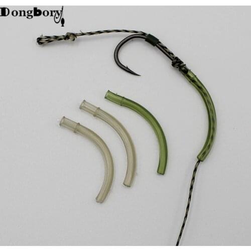 40pcs Carp Fishing Accessories Withy Pool Hook Aligner Rubber Hook Sleeve Line Aligner Terminal Fishing Tackle Hair Rig Swivel