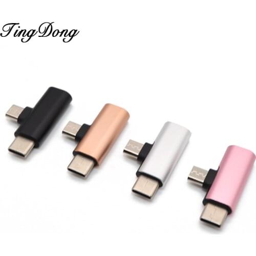 8Pin Lightning Female to Type C + Micro USB Male Charging Converter Connector Adapter for Samsung for Huawei for Xiaomi Android