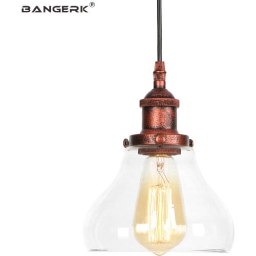 American Vintage Pendant Lamp LED Loft Industrial Edison Glass Lampshade Hanging Light Home Decor Indoor Droplight Wandlamp