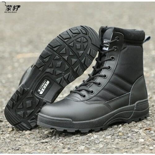 Black Winter Warm Snow Boots Men Tactical Military Boots Work Shoes Mens Combat Desert Boots Sneakers Botas Militares Hombre