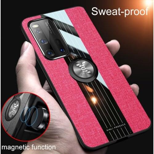 Matte Luxury Cloth Soft TPU for Huawei P40 Pro and Plus Global Premium HuaweiP40 P40Pro 5G 2020 Cases Magnetic Car Holder Covers