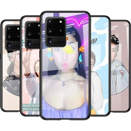 Tempered Glass Cover Charli Damelio For Samsung Galaxy S21 Ultra Plus 5G M51 M31 M21 Shockproof Shell Phone Case