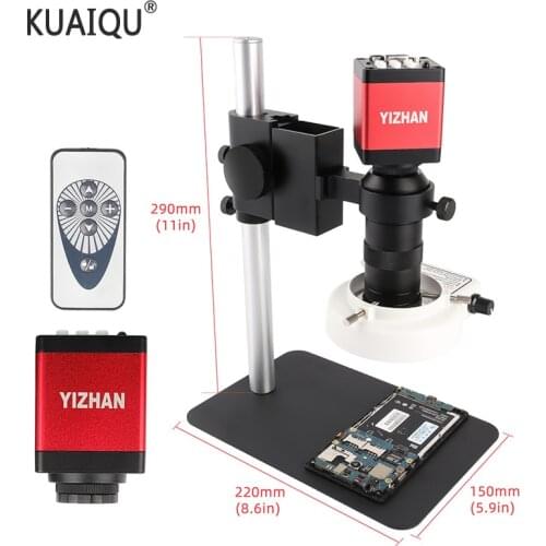 Digital Microscope Camera USB 130X HDMI-compatible VGA 38MP Electronic Microscope Endoscope Zoom Camera Magnifier+ Lift Stand