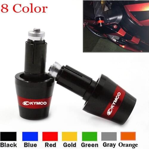 For KYMCO Downtown 125 200 250 300/i 350i Xciting 250 300 400/i K-XCT Motorcycle Handlebar Grips Bar End 7/8'' Cap Weight Slider