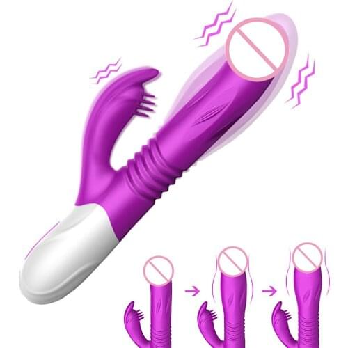 Dildo Vibrator G Spot Clitoris Stimulator Telescopic Double Tongue Licking Sex Toys for Women Erotic 10 Speed