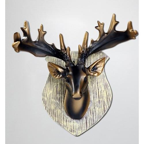 Simulation Deer Head Wall Decoration Home Decoration Creative Retro Wall Pendant Home Soft Decoration Gifts